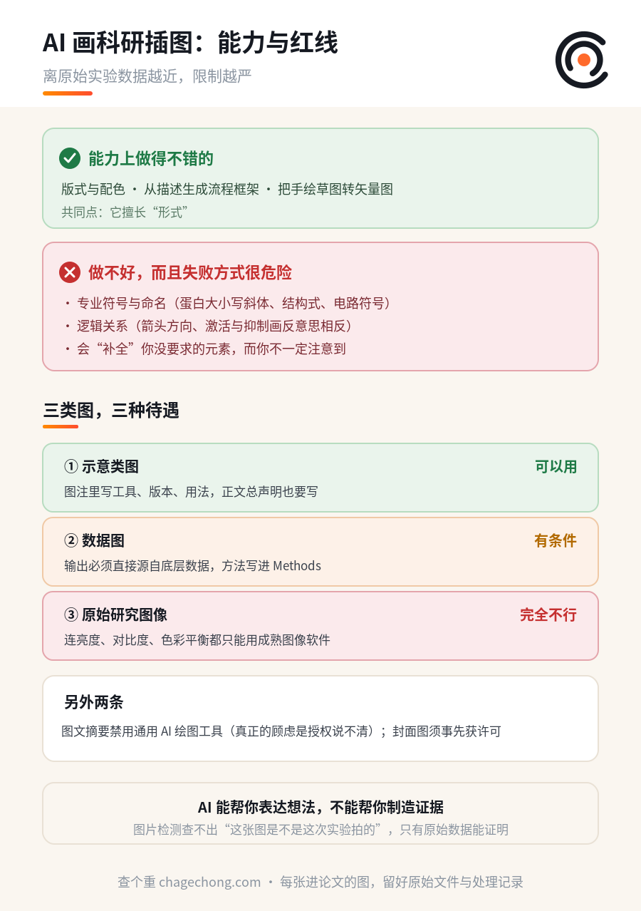 AI 画科研插图靠谱吗？能力边界、合规红线，以及该用什么替代 信息图